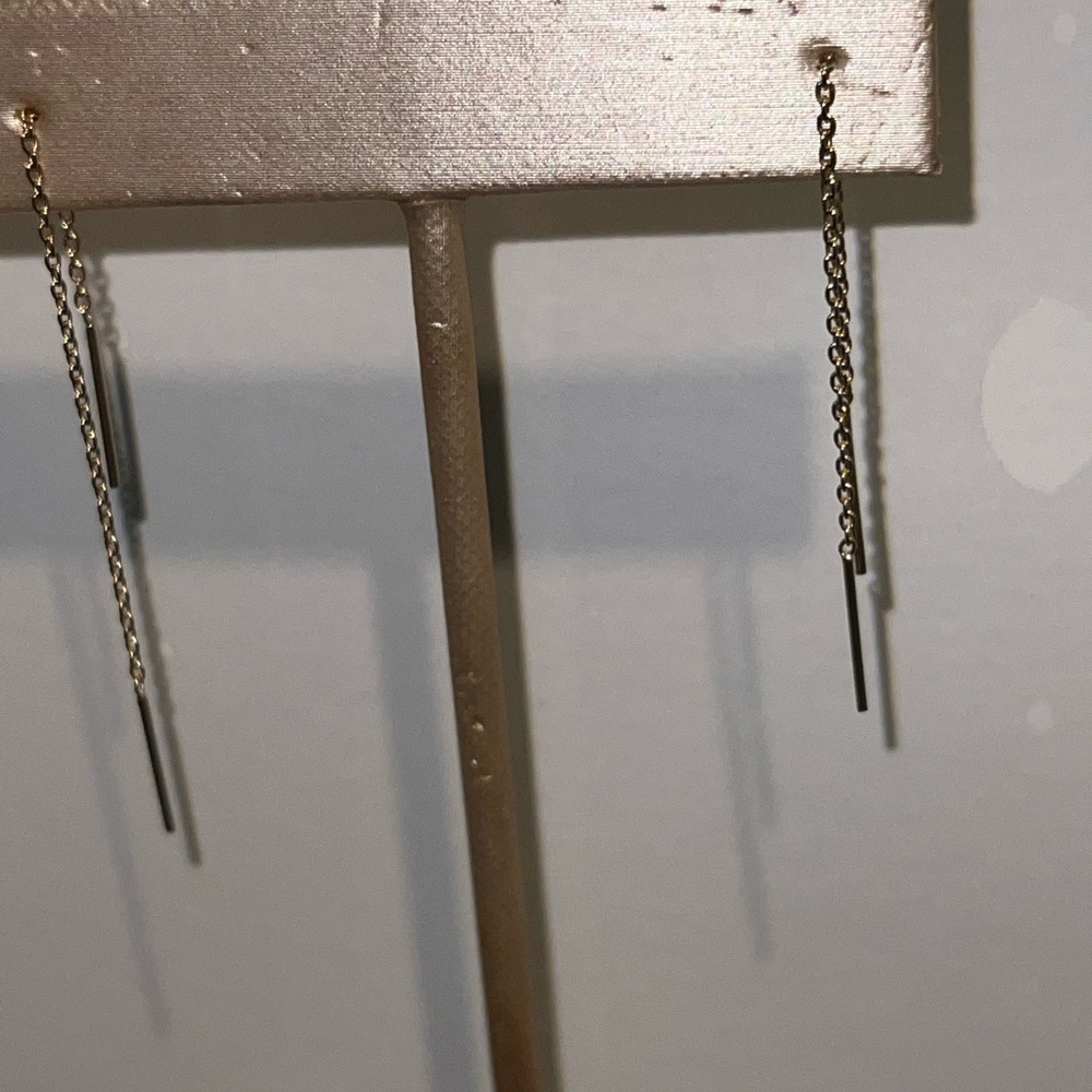 Elegant Silver Chain Drop Earrings